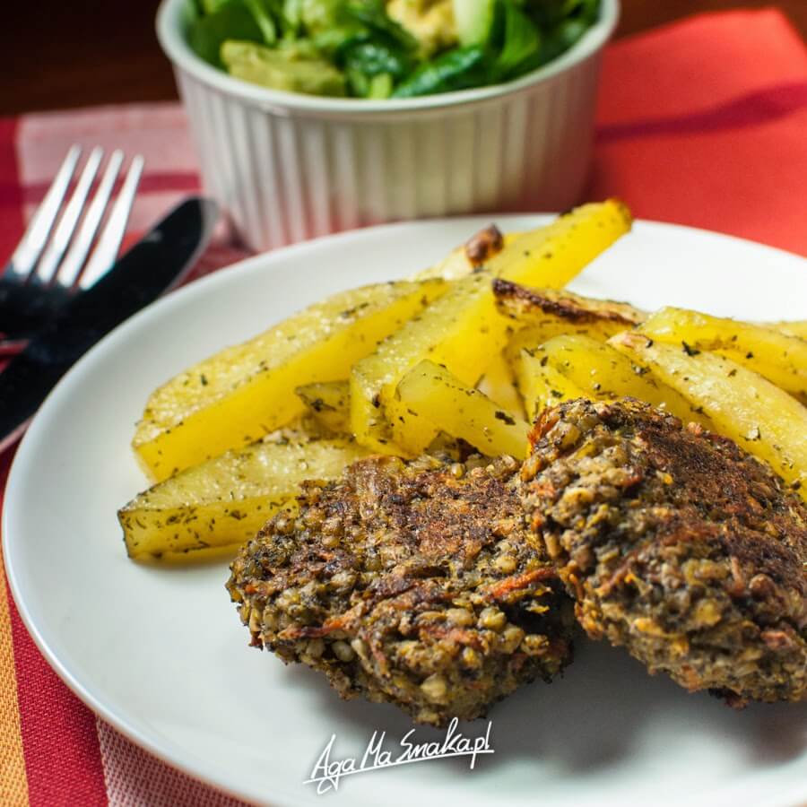 wegańskie kotlety gryczane z makiem roślinne burgery