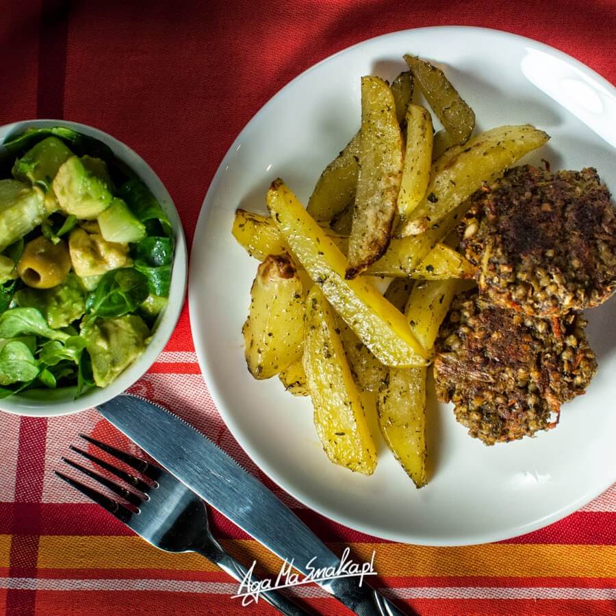 wegańskie burgery z kaszy gryczanej z makiem bezglutenowe kotlety