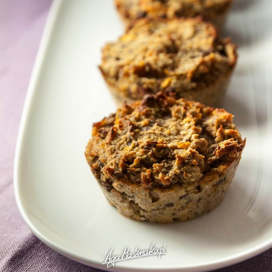 Waniliowe muffiny z dynią - wegańskie, bezglutenowe z kokosową nutą