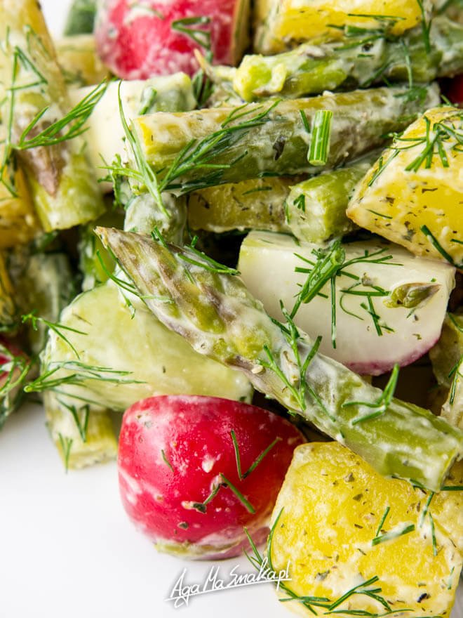 salatka z ziemniakami i szparagami zdrowy szybki przepis 