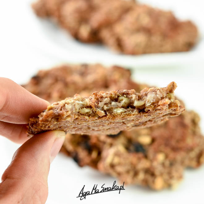Bezglutenowe zdrowe ciasteczka owsiano-ryżowe bez cukru