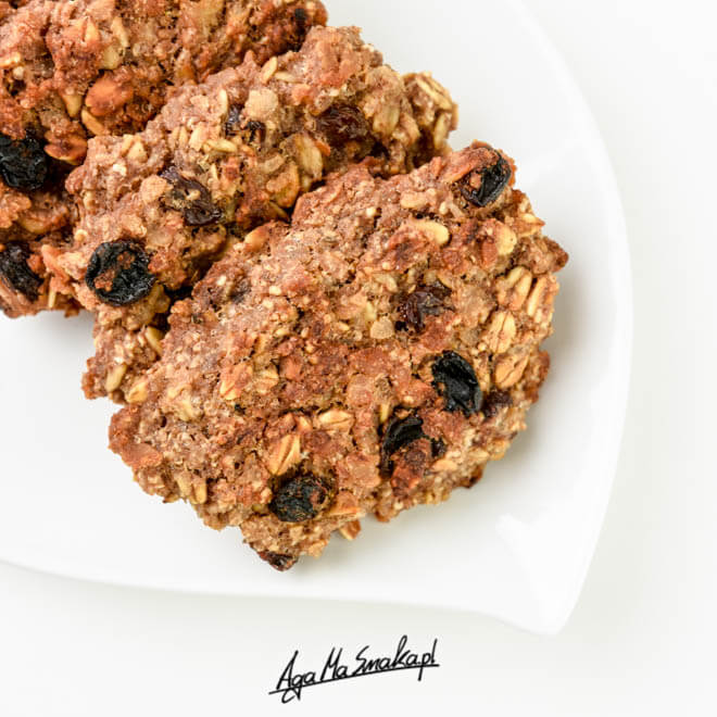 Bezcukrowe zdrowe ciasteczka owsiano-ryżowe 