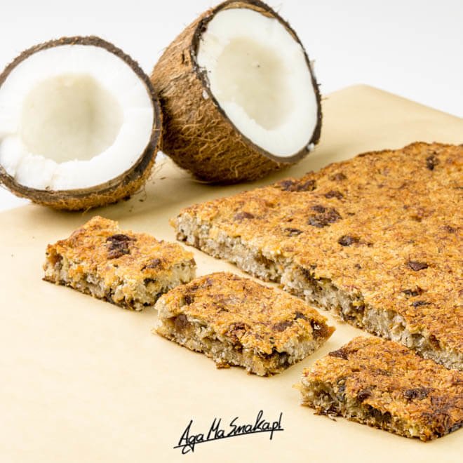 zdrowy baton kokosowy zdrowa przekąska dla aktywnych