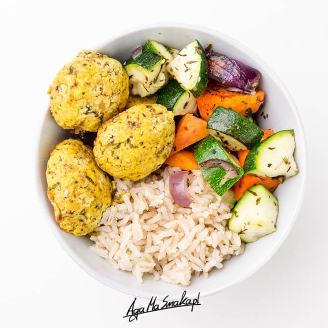 Mój pomysł na Buddha bowl i szybkie kotleciki à la falafele