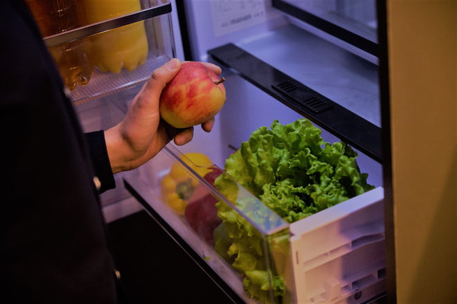 warzywa i owoce rozmieszczenie produktów w lodówce Haier
